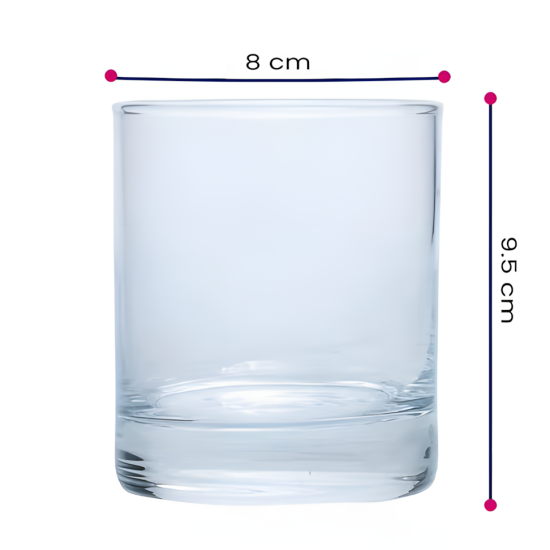 Glass Cup Set - 6 Pcs